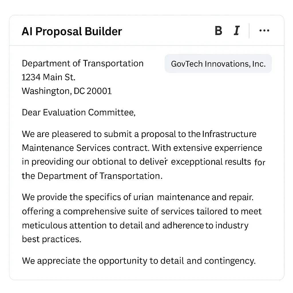 Proposal builder